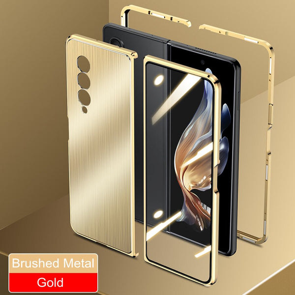 Samsung Galaxy Z  Fold4 Magnetic Double-Sided Aluminum Frame Phone Case